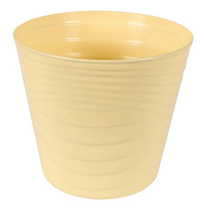 Горщик пластиковий Capri 180 мм круглий жовтий (0104)
