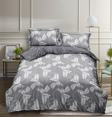 Комплект постельного белья Mimosa семейный серый с рисунком La Nuit 