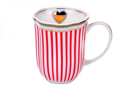 Чашка для чая Красная полоска 375 мл 920-103 Lefard