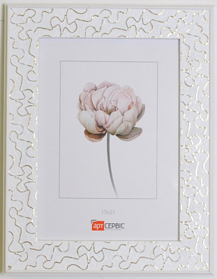 Рамка для фото Арт-Сервіс ЕА-01836 1 фото 15x21 см білий із золотистим