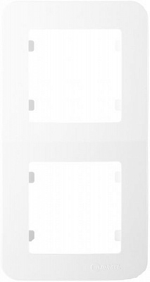 Рамка двухместная Makel Lillium Natural вертикальная белый