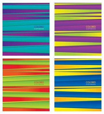 Комплект зошитів Кольоровий мікс 96 арк. лінія 8 шт./уп. (4 дизайни) Мрії збуваються