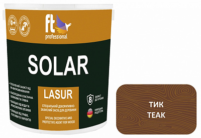 Защитное средство FT Professional SOLAR LASUR тик шелковистый мат 2,3 л