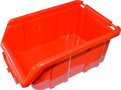 Лоток для мелких деталей 17x11x7.5 см красный 
