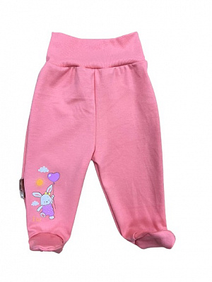 Ползунки для девочек Bambinelli с апликацией р.68 коралловый П300-4 