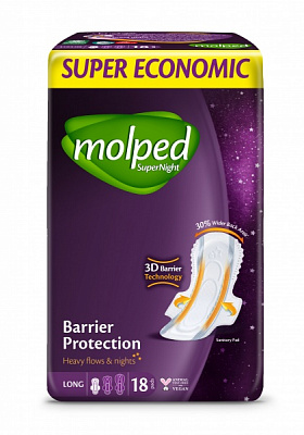Прокладки гігієнічні Molped SuperNight long 18 шт.