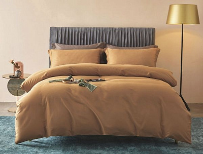 Простынь на резинке Mono Orange D 180x200 см оранжевый La Nuit 