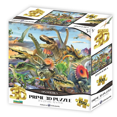 3D-пазл PRIME 3D 13741 Динозаври 100 деталей