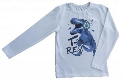 Реглан Маленькие люди д/х р.128 белый 