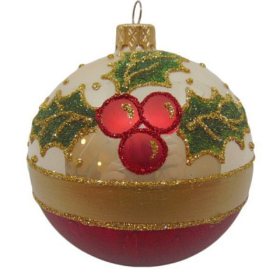 Шар новогодний d80 калина 1/1 9356-1 