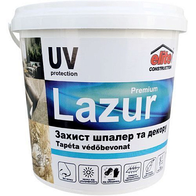 Лак захисний Lazur Elite Construction шовковистий мат прозорий 0,9 л