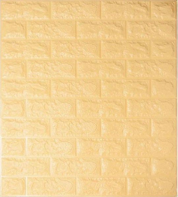 Декоративная наклейка 3D-панель кирпич бежевый 770x700x8 мм 