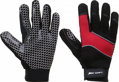 Рукавички Lahti Pro захисні антиковзкі світловідбиваючі з покриттям мікрофібра XL (10) L