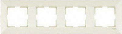Рамка чотиримісна Viko Meridian 85x320 мм горизонтальна крем 90979014-WH