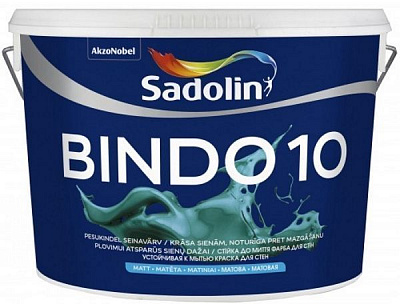 Краска латексная водоэмульсионная Sadolin BINDO 10 BC мат база под тонировку 2,33л 