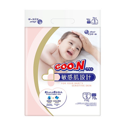 Подгузники Goo.N Plus S 4-8 кг 70 шт.