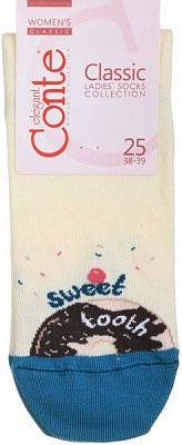 Носки Conte CLASSIC 7С-22СП 115 р. 25 кремовый 