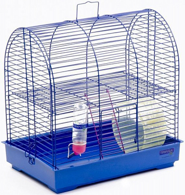 Клетка Природа Рокки Хром с колесом для грызунов 37х28х36см