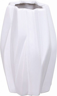 Ваза керамічна біла Crystal 13х13х20 см