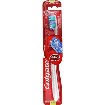 Зубна щітка Colgate 360° OpticWhite середньої жорсткості 1 шт.