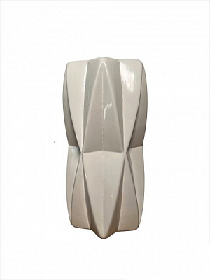 Ваза керамическая Nana ceramics Гео 21 см белый глянец 