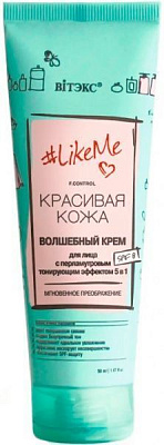 Крем для обличчя день-ніч Вітекс LikeMe 5 в 1 для обличчя з перламутровим тонуючим ефектом SPF 8 50 мл