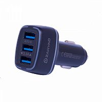 Автомобільний зарядний пристрій Zaryad з кабелем lightning 3USB/3,4A AZU-L1