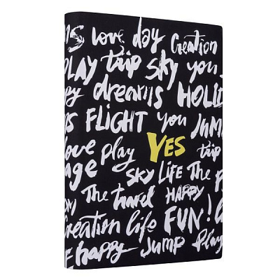 Щоденник недатований А5 Canzone чорний YES