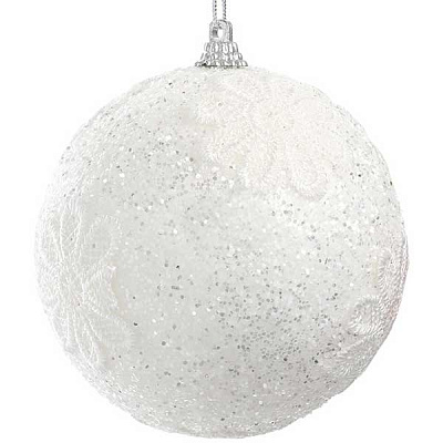 Кулька новорічна Ажурна квітка SDA90110W 100 мм