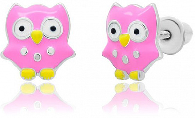 Сережки-пусети UMa&UMi Сова рожева