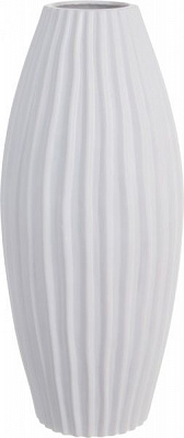 Ваза керамічна Stripe 19.5х44.5 см біла