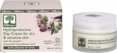 Крем денний Bioselect для сухої і чутливої шкіри з Диктомелiєю і ромашкою 50 мл