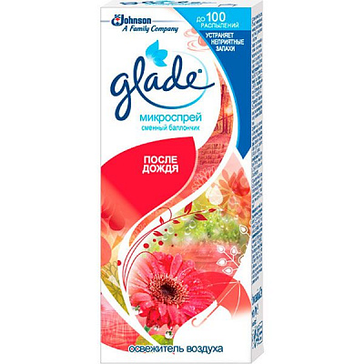 Сменный баллончик для микроспреем Glade После дождя 10 мл