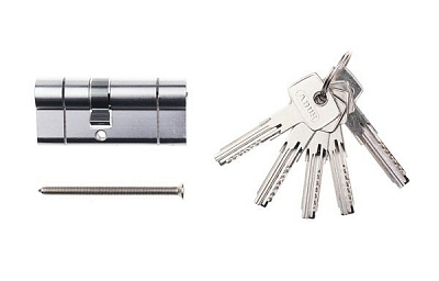 Циліндр Abus D6PS 55x55 ключ-ключ 110 мм матовий нікель