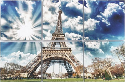 Картина модульна 6 частин Ейфелева вежа МК103 90x60 см МК103