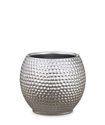 Кашпо керамическое Scheurich Mercury круглый 1,323л серебряный 