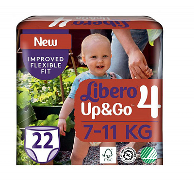 Підгузки-трусики Libero Up&Go 4 7-11 кг 22 шт.