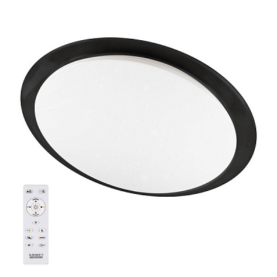 Світильник стельовий Светкомплект SG-555-68 RGB TX IR RC 68 Вт чорний 2800-6000+RGB К