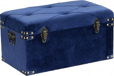 Сундук-пуф Art&Crafts Велюр 64х35х33 см синий 