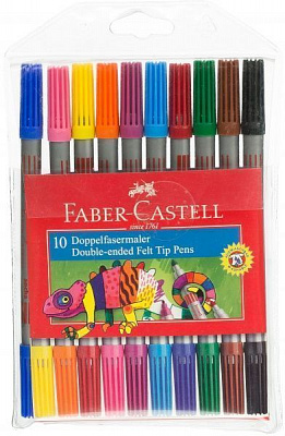 Набір фломастерів Fibre-tip двосторонніх 10 шт. 151110 Faber-Castell