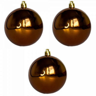 Набор елочных шаров Девилон 251345 d80 мм 3 шт./уп. 