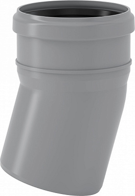 Коліно каналізаційне Valsir Ø75 HTB 15°