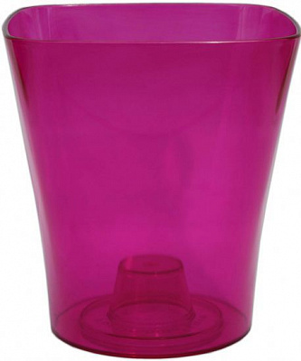 Кашпо для орхідей Оранжерея «Квадро» квадратний 3л фуксія