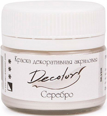 Акрил для декора Серебро 100 мл Деколор ТАИР