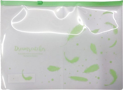 Папка на молнии 5580 А4 Лето зеленая Deli