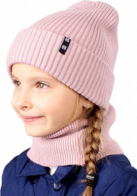 Шапка унисекс Mari-Knit 0874 р.54-56 пудра 