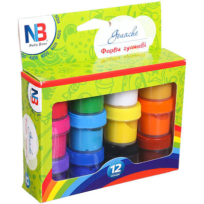 Краска гуашевая 12 цветов 120 мл 897 Nota Bene