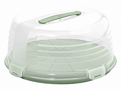 Тортовница Curver 34,7х34,7х15,6 см прозрачная/зеленая 758315