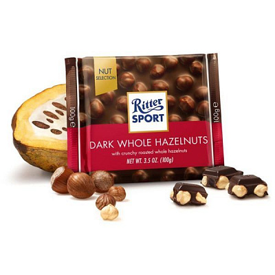 Шоколад Ritter Sport темный с цельными лесными орехами NUT SELECTION (22292103) 150 г 