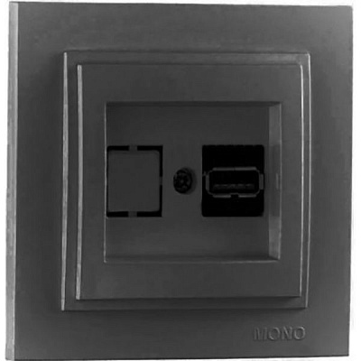 Розетка USB Mono Despina графіт 102-202005-144